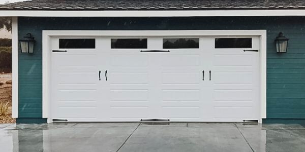 White garage door supplied and installed by our Oak Park garage door company.